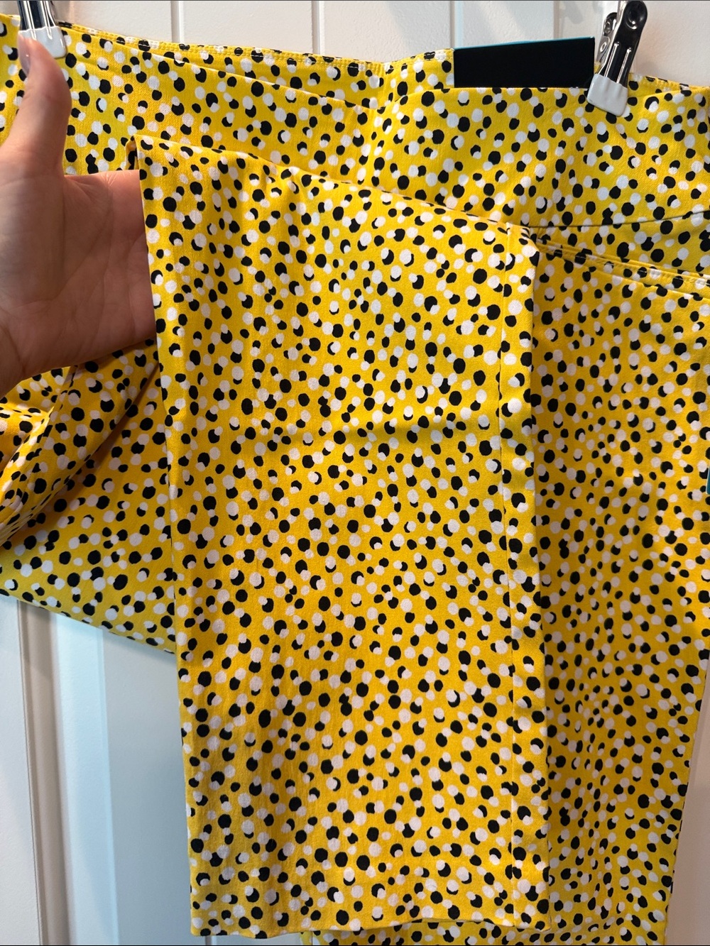 Attyre Yellow Polka Dot Women's Chinos - Picture 3 of 7